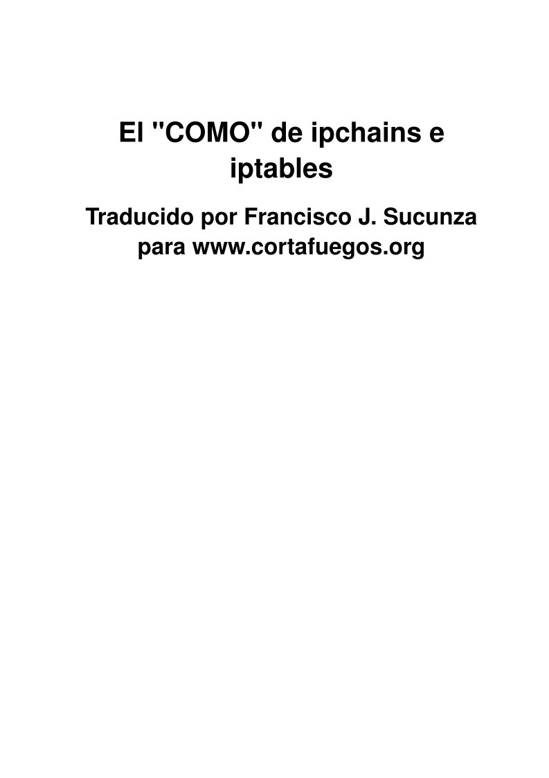Imágen de pdf El COMO de ipchains e iptables